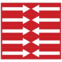 Arch se šipkami, červená/bílá